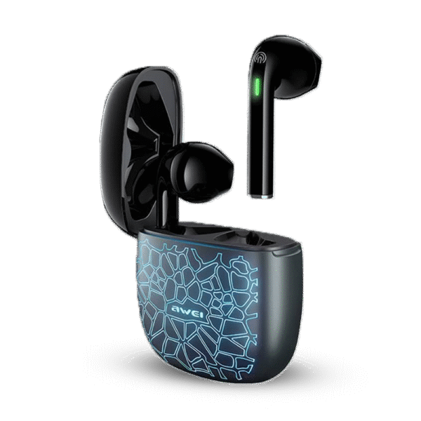 Awei T28 Pro Wireless Bluetooth Gaming Earbuds LED Colour Change Ice Crack
