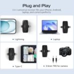 Ulanzi V6 3-in-1 Wireless Microphone for iPhone/Android/ Tablet/Camera