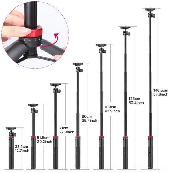 Ulanzi MT-44 Extendable Vlog Tripod (Upgrade) 2502B - Image 2