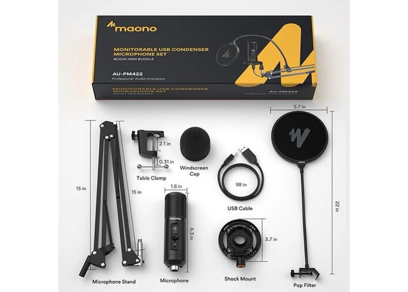 Maono AU-PM422 Professional Cardioid Condenser Microphone