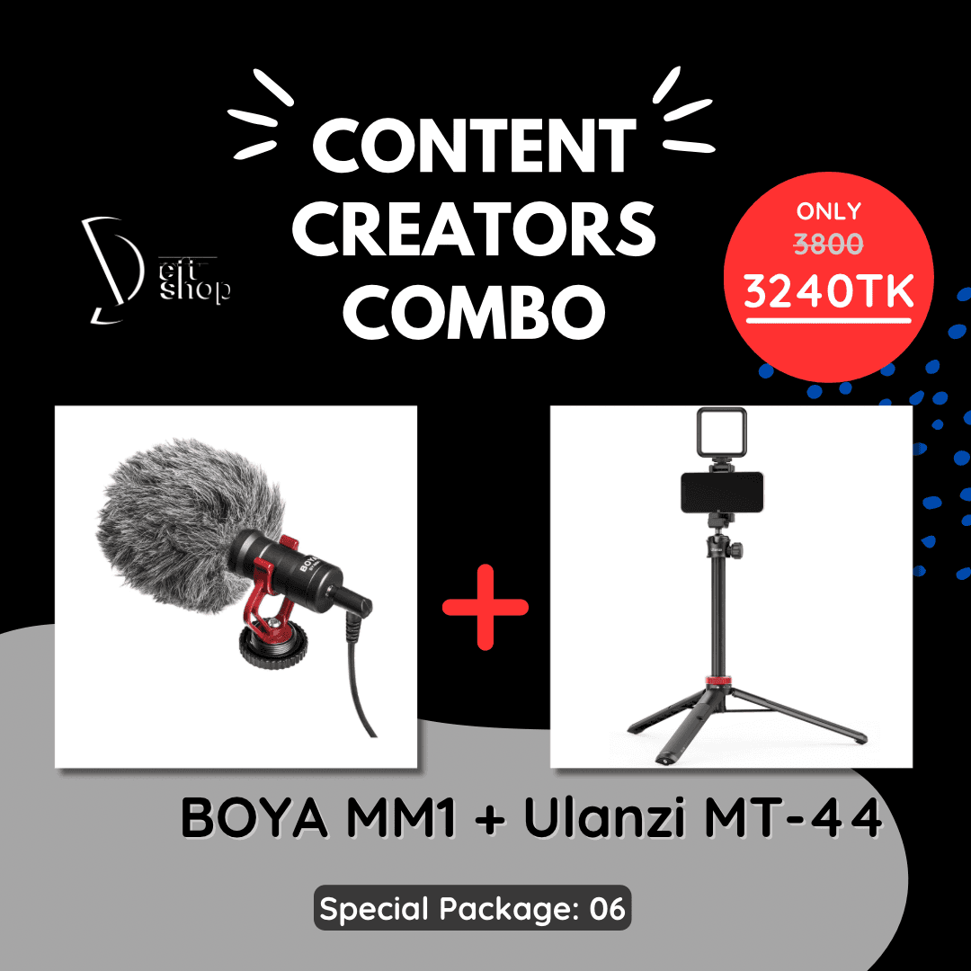 BOYA MM1 + Ulanzi MT-44 (Special Package: 06)
