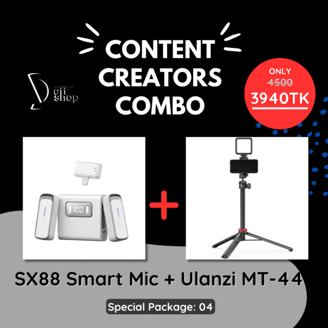 SX88 Smart Mic + Ulanzi MT-44 (Special Package: 04)