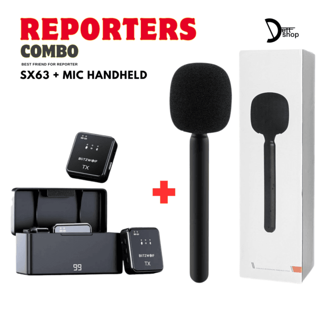Sx63 Wireless Microphone + Interview Microphone Handle (Pro Combo 1)