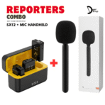 SX12 Dual Wireless Microphone + Interview Microphone Handle (Pro Combo 2)