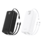 Foneng PX108 30000mAh 22.5W Power Bank with Built-In 3 Cables - Black