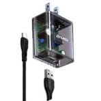 Awei C11T Fast Charging Type‑C Transparent Adapter with 1M Cable - Image 2