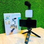 Professional AY-49 Smartphone Vlog Video Fill Light Kit with Tripod, Microphone, Phone Stand & Remote Controller - Image 4