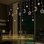 Moon & Star LED Curtain Fairy Lights - Image 3