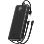 Foneng (PX106) 10000mAh 22.5W Fast Charging Portable Power Bank with Built-In 3 Cables - Black - Image 3