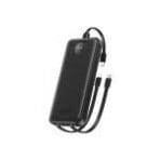 Foneng (PX106) 10000mAh 22.5W Fast Charging Portable Power Bank with Built-In 3 Cables - Black - Image 4