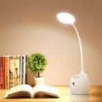 LED Desk Lamp with Pen Holder & Mirror – Multi-functional Study and Vanity Light - Image 3