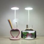 LED Desk Lamp with Pen Holder & Mirror – Multi-functional Study and Vanity Light - Image 2