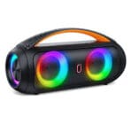 Portable Dual Wireless Speaker – IPX5 Waterproof, RGB LED Lights, USB, TF Card, AUX Supported - Image 4