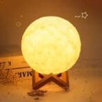 DIY 3D Painting Moon Lamp – Battery Operated Night Light with Stand for Kids - Image 4