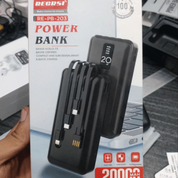 REDRST RE-PB044 Portable Power Bank with Built-in Cables