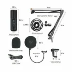 Maono AU-PM422 USB Microphone Podcast Zero Latency Monitoring - Image 4