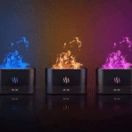 Fireplace Flame Effect Humidifier – LED Aroma Diffuser with Warm Glow