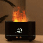 Flame Effect Air Humidifier – LED Aroma Diffuser with Fire Simulation