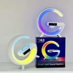 G63 Smart Light Sound Speaker – Fast Charging Alarm Clock with 7-Color RGB Music Player