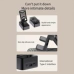 3-in-1 Foldable Phone Holder Stand with Bluetooth Speaker – Portable Desktop Mobile Stand - Image 2